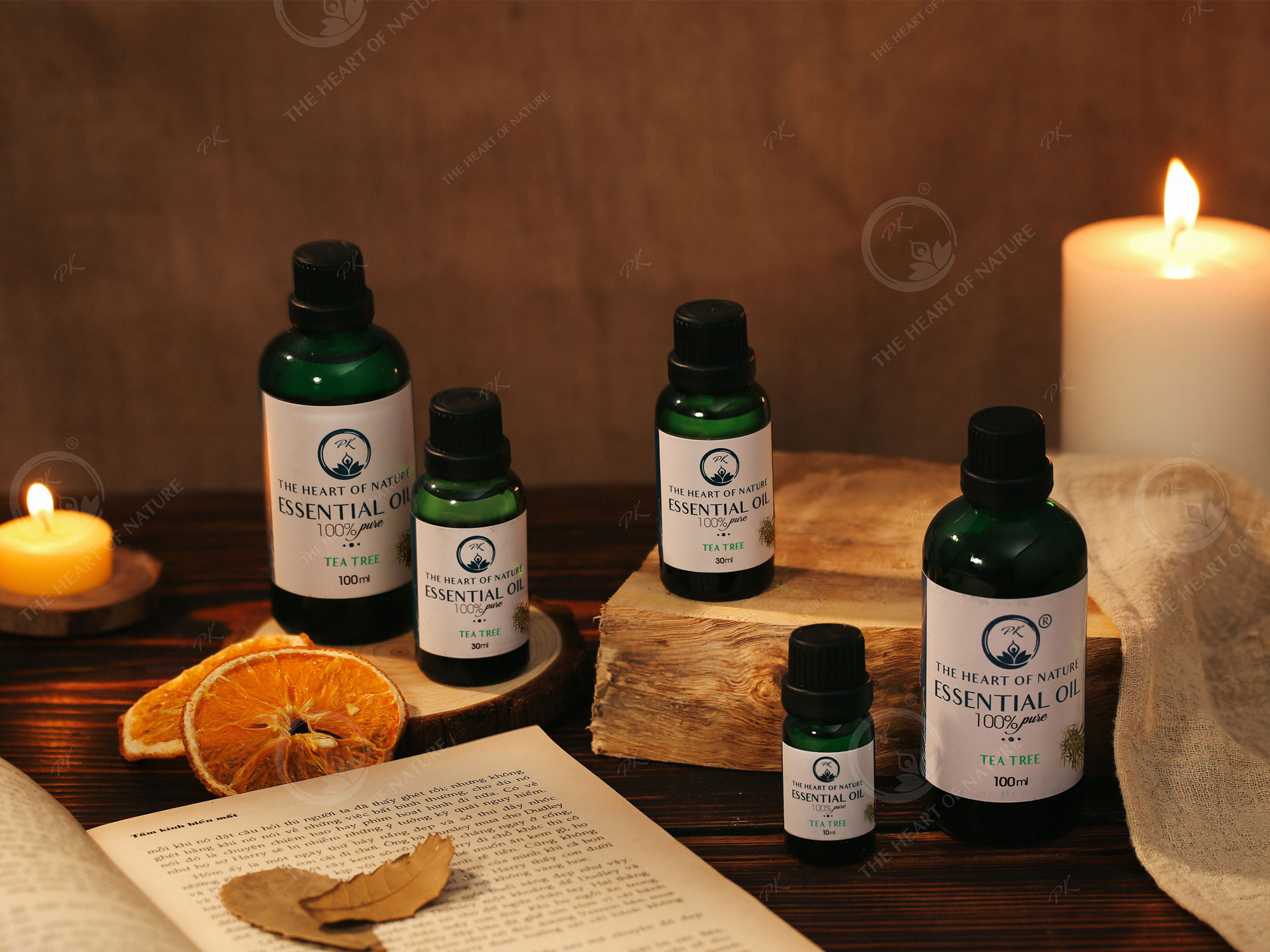 Tinh Dầu Cao Cấp Tràm Trà PK 100ML - Tinh Dầu Tràm Trà Thơm Phòng, Đuổi Muỗi, Thư Giãn - Chứng Nhận Hữu Cơ Organic FDA Hoa Kỳ duy nhất Việt Nam