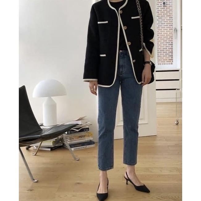 áo tweed viền by Samhyewear khuy vàng