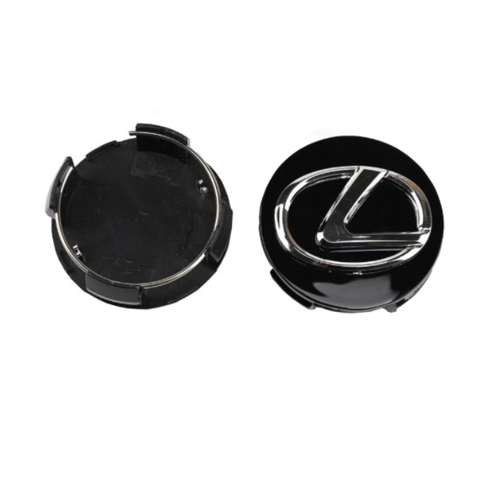 Logo chụp mâm, lazang bánh xe Lexus đường kính 62mm LS62: Mầu Đen và Bạc
