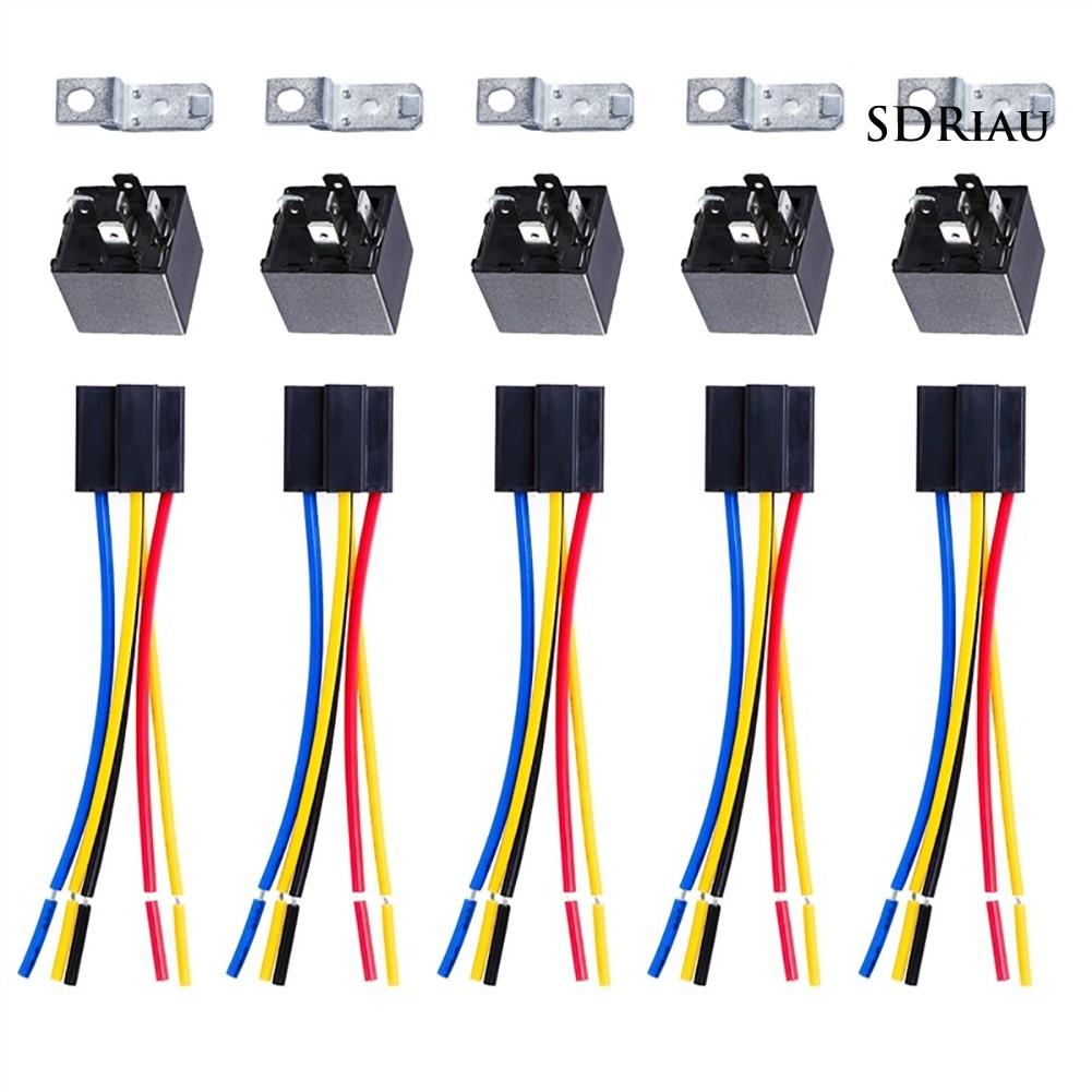 Set 5 Rơ Le Jd1914 5-pin 12v 40a Cho Xe Hơi