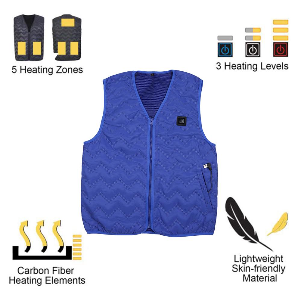 Áo vest sưởi ấm thông minh cổ chữ V không thấm nước có thể giặc sạc USB