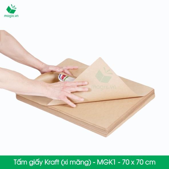 MGK1 - 70x70 cm - 50 tấm giấy Kraft (xi măng) gói hàng