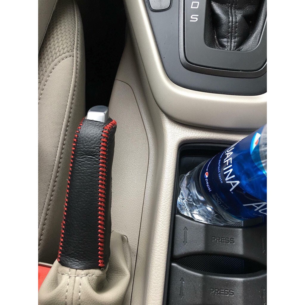 Bọc cần số, phanh tay TOYOTA FORTUNER MT (2016 - 2021). Da bò thật 100%, bảo hành 2 năm