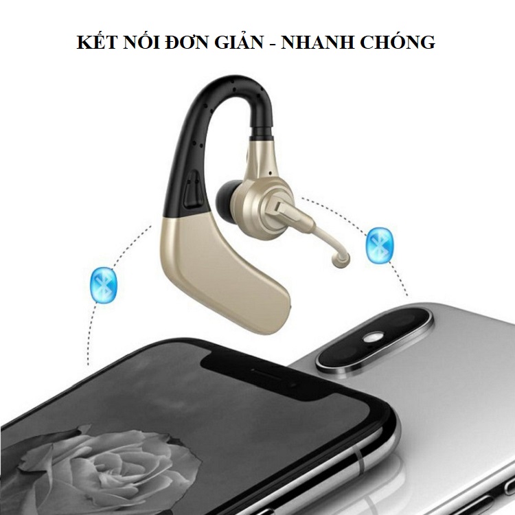 Tai Nghe Bluetooth Nhét Tai Có Mic M8 - Pin Trâu Nghe 16-18 Giờ, Có Pin Dự Trữ - Nút Tai Cao Su Chống Ồn