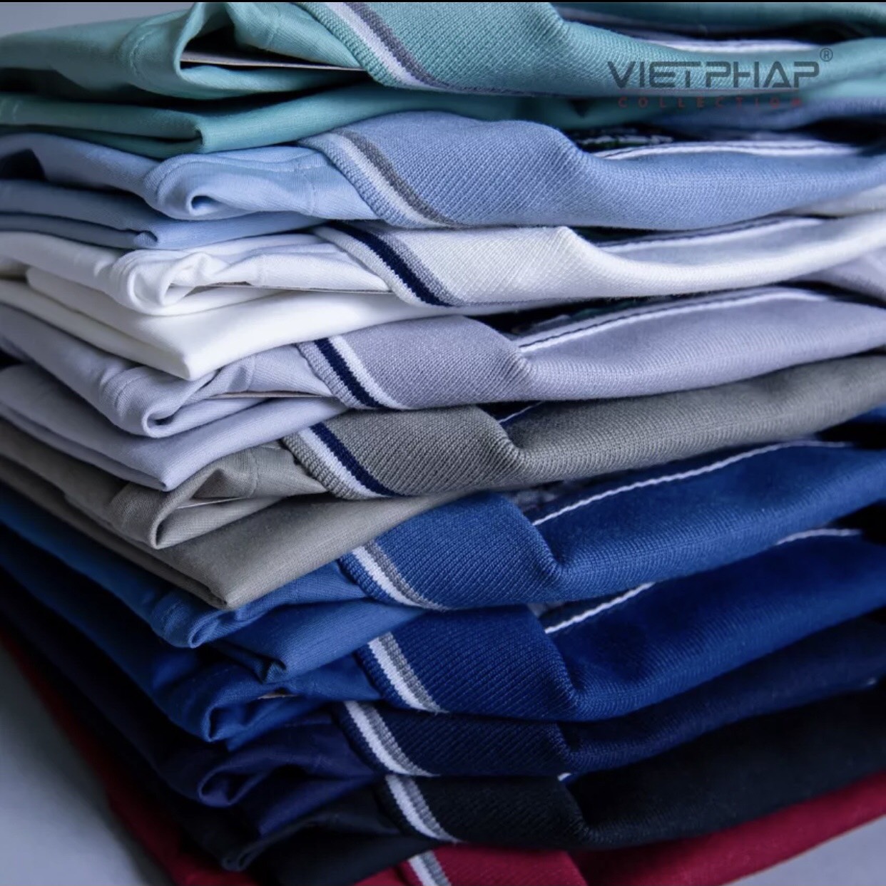 Áo Polo Nam VIỆT PHÁP Form Luxury - Thun Cây Dù Lạnh Màu lịch lãm, sang trọng 99903