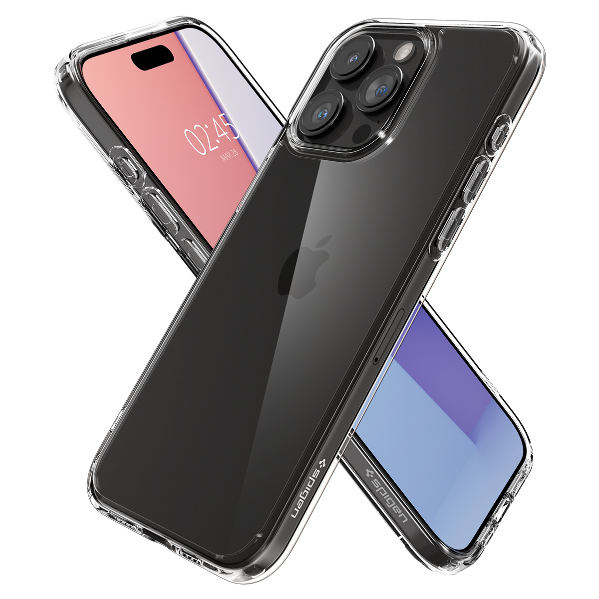 Ốp Lưng dành cho iPhone 15 Pro Max Spigen Ultra Hybrid Crystal Clear Case - Hàng Chính Hãng