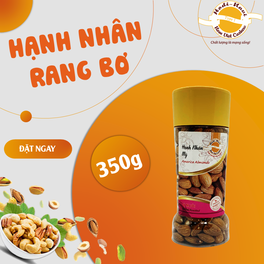 HẠNH NHÂN VỊ BƠ ĂN LIỀN CÒN VỎ DỄ BÓC XUẤT XỨ MỸ HŨ 300G