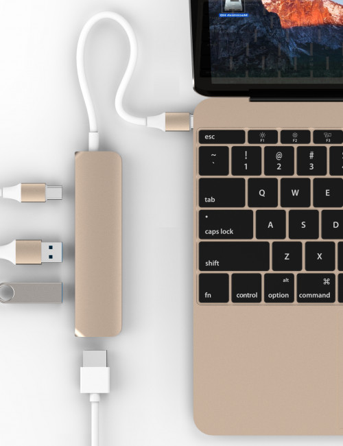 HYPERDRIVE USB TYPE-C HUB WITH 4K HDMI SUPPORT (FOR 2016 MACBOOK PRO &amp; 12″ MACBOOK) - Hàng Nhập Khẩu