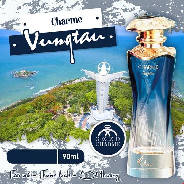 Nước hoa nữ cao cấp, Charme Vungtau, hương nước hoa lưu hương lâu, với gam màu xanh biển thướt tha, 90ml