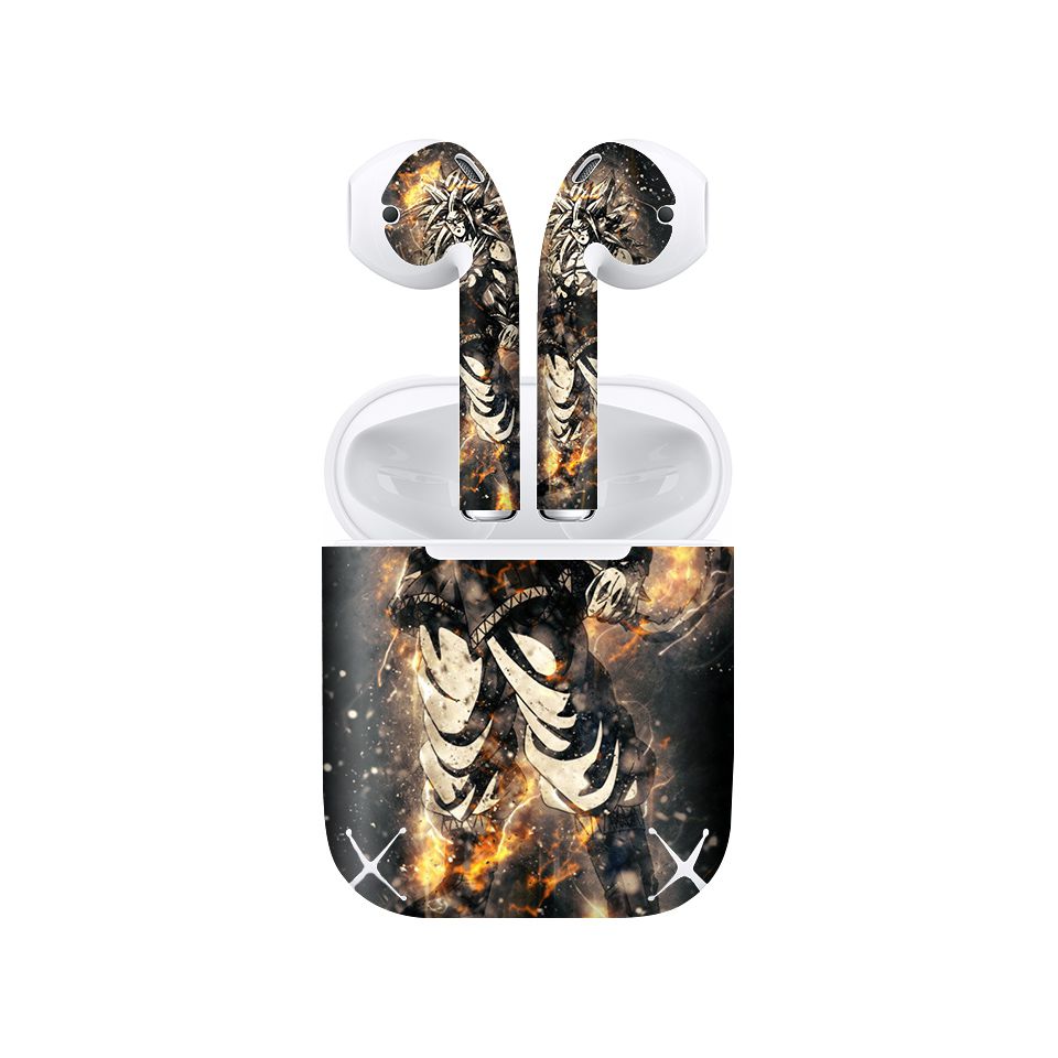 Miếng dán skin chống bẩn cho tai nghe AirPods in hình Dragon Ball - Goku 1 - 7vnr50 (bản không dây 1 và 2)