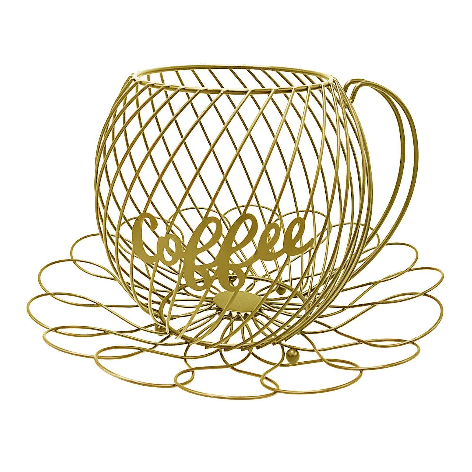 Coffee mug holder stand Coffee Pod Holder Golden