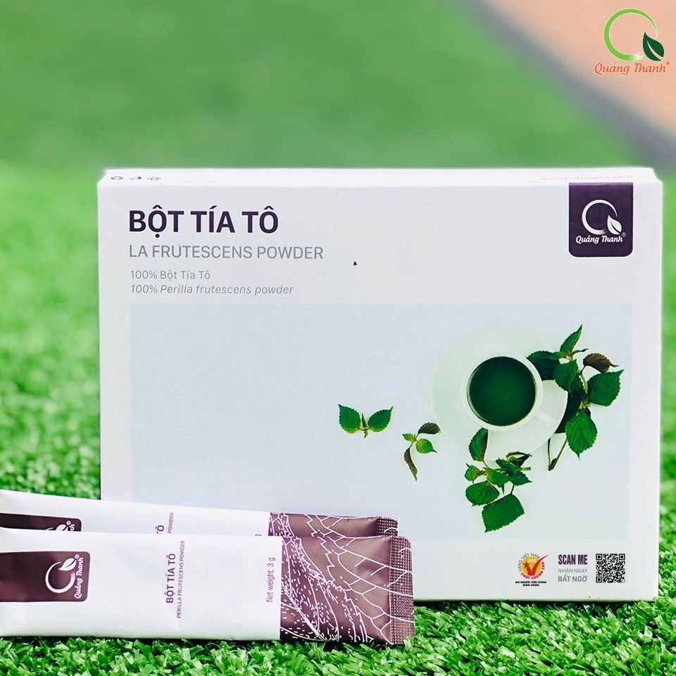 Bột Tía Tô Sấy Lạnh Nguyên Chất - Giảm mụn, mờ thâm nám, giảm gút, giảm cảm cúm, làm đẹp - Hộp 45g