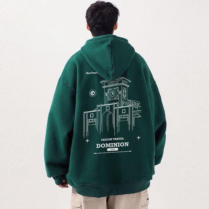 Áo Hoodie Tay Dài Chợ Bến Thành Phong Cách Hip Hop Đường Phố Cho Nam Nữ Với 3 Màu (XS-5XL)