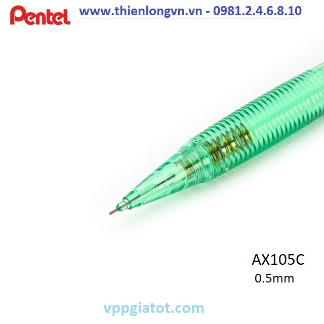 Bút chì kim 0.5mm Pentel Fiesta AX105C màu xanh lá