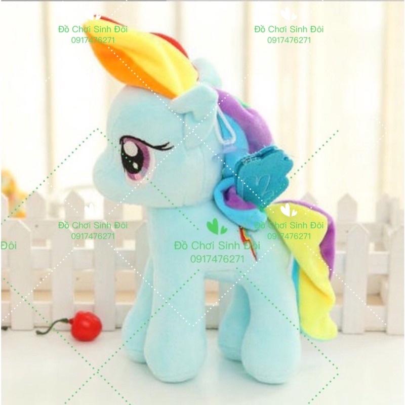 Thú bông ngựa pony 28cm - combo 6 con