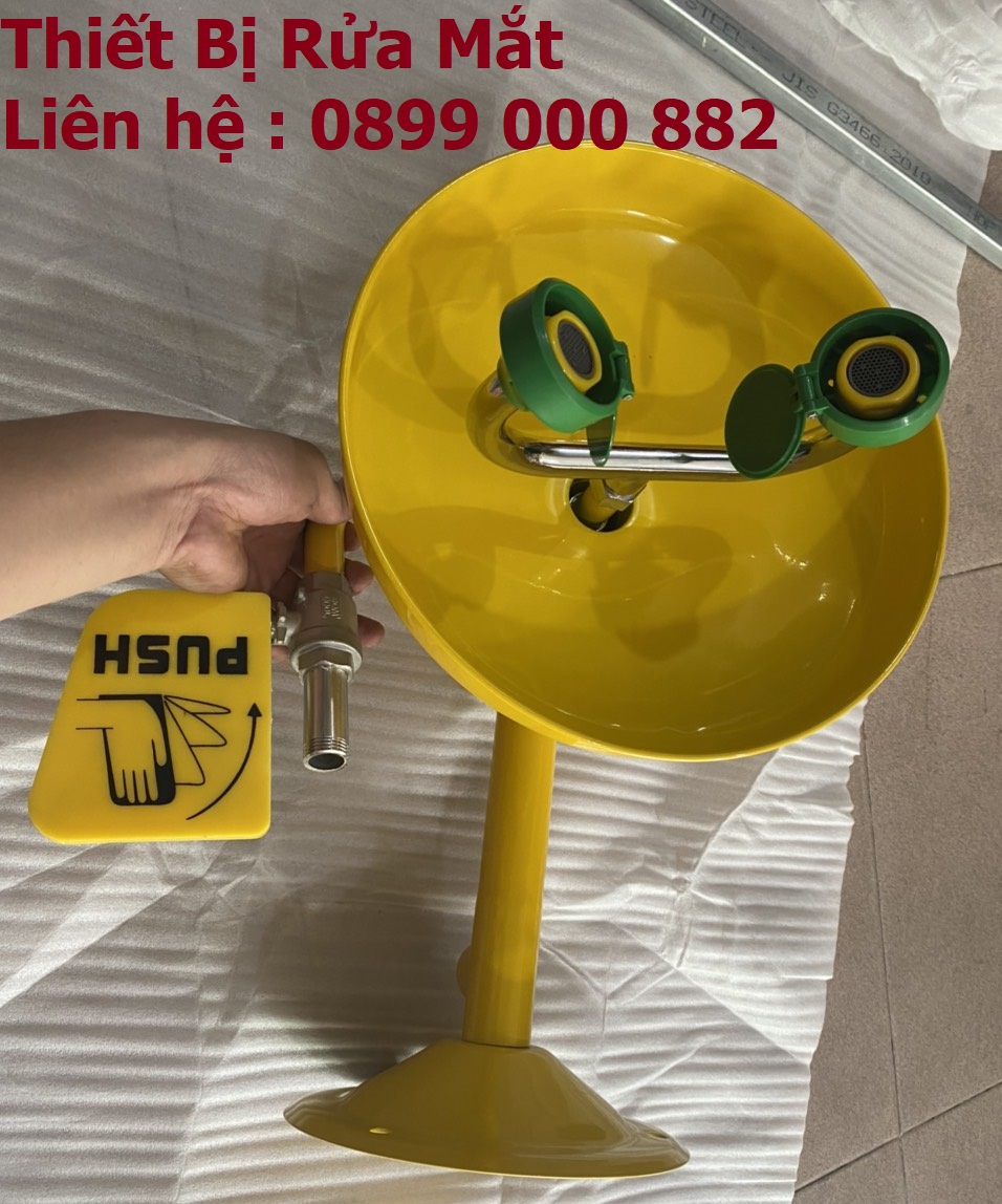 Cây rửa mắt khẩn cấp inox 304 loại lửng