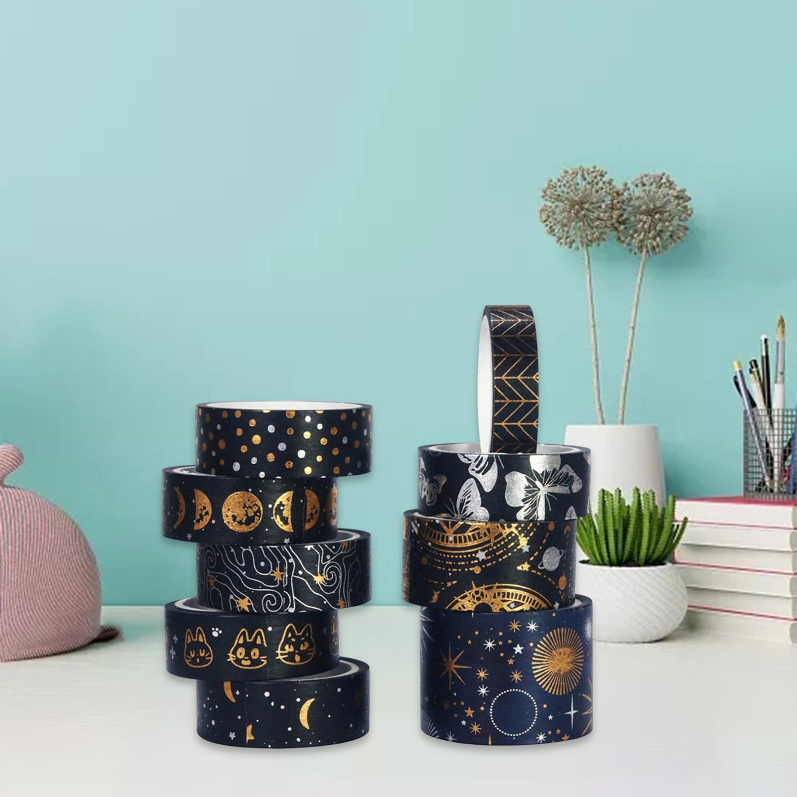 9Pcs Washi Tape Set Decorative Masking Tape for Planners DIY Craft Album