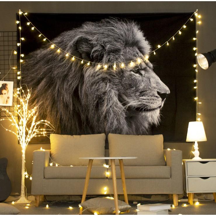 Thảm trang trí - Tranh vải treo tường decor phòng mới lạ hiện đại + Tặng kèm móc treo và đèn nháy siêu hời
