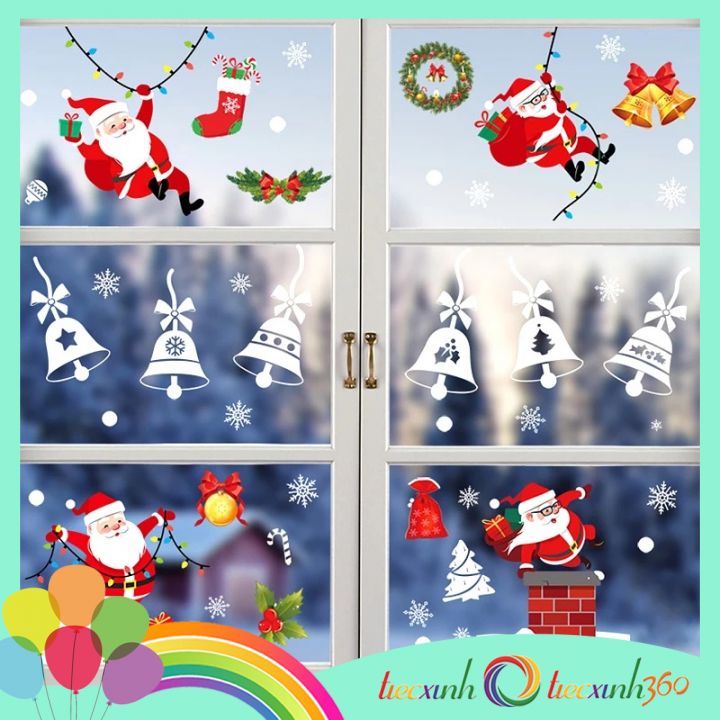 Decal tĩnh điện trang trí Noel 20 x 30 cm