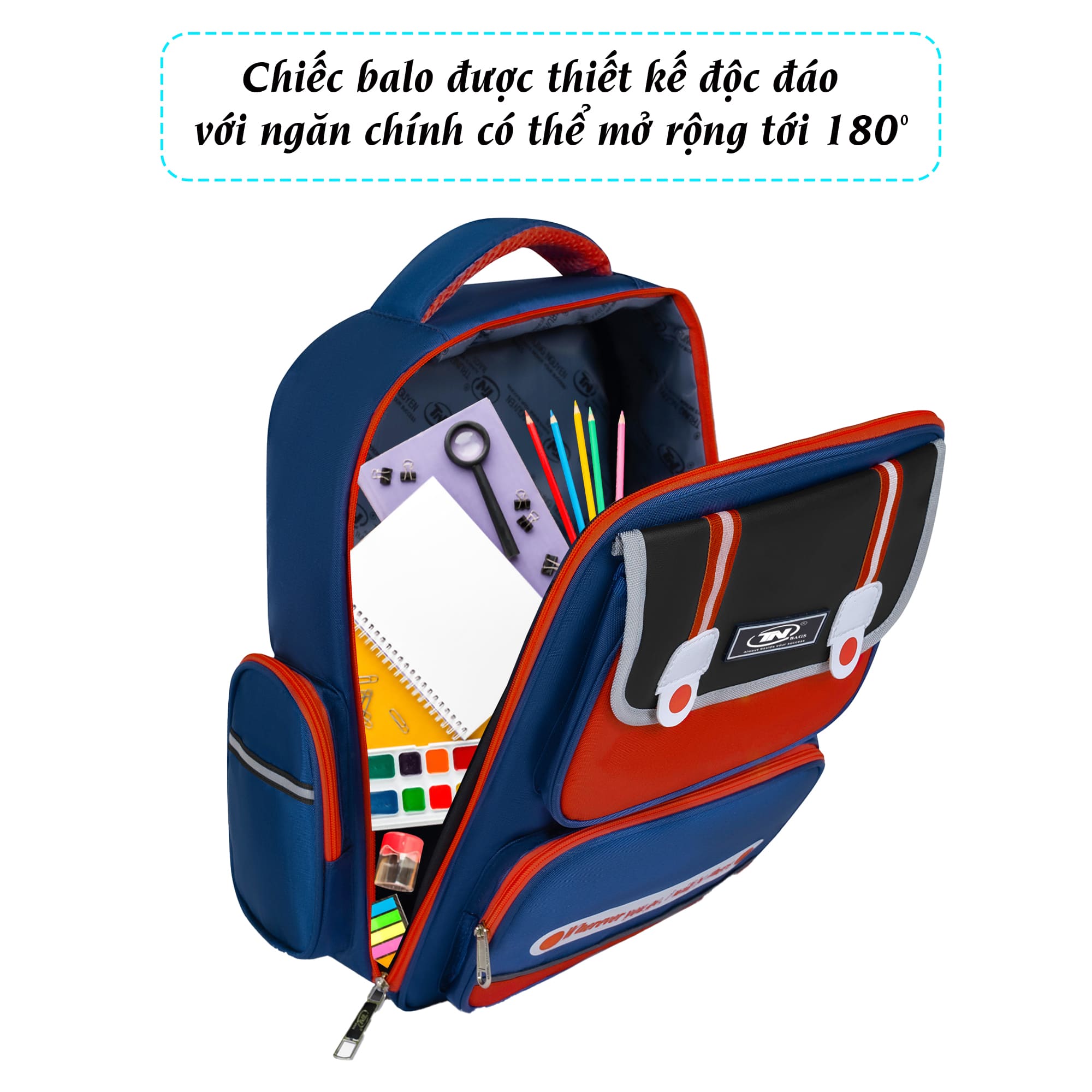 Balo học sinh cao cấp TNBags Smart Red TN.B 3110