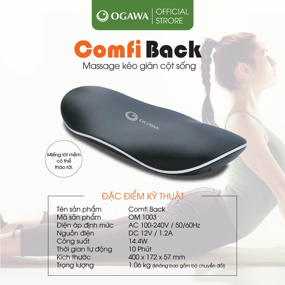 Đệm Massage OGAWA Nắn chỉnh cột sống Comfi Back