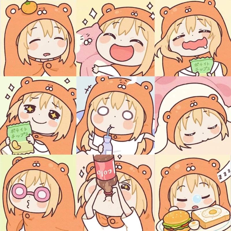 Bộ tranh đính đá 5D tự làm họa tiết hình Umaru-chan size 30*30cm