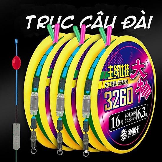 Trục Câu Đài Buộc Sẵn 3260 Dây Câu Cá Tàng Hình Cao Cấp Cước Trục Siêu Bền