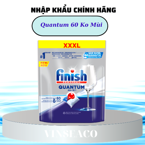 Combo 2 túi viên rửa bát Finish Quantum 100 viên (100*2=200 viên)