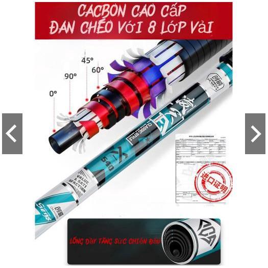 Cần Câu Đài cao cấp ChuangWei Lăng Thiên Đại Ngư Bản Xanh 5H CT49 - Sana