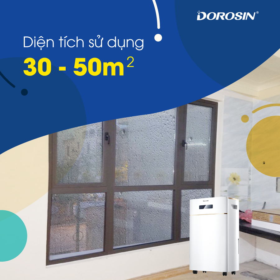 Máy hút ẩm gia dụng chính hãng Dorosin 630E /Công suất hút ẩm 30 lít /ngày/ Cảm ứng điện tử thông minh