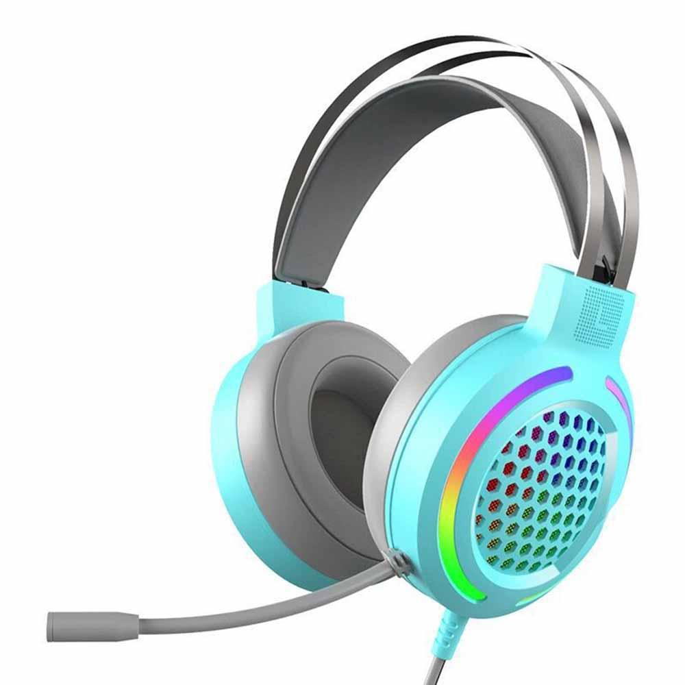 Hollow RGB Gaming Headset Wired Computer Headset Heavy Bass 7.1 Usb Headset With Microphone