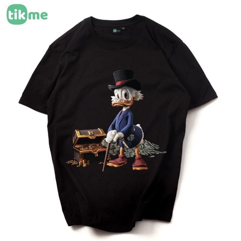 ÁO THUN NAM NỮ COTON BIG SIZE VỊT ĐEO KÍNH ÁO XANH ĐỘI NÓN
