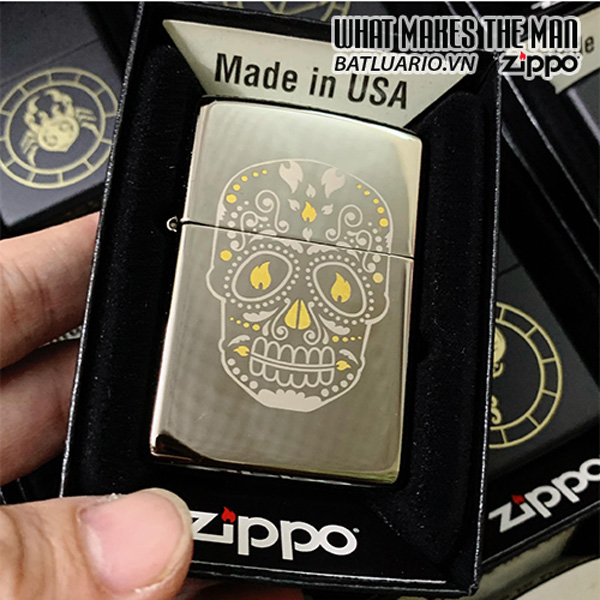 Bật Lửa Zippo 150 Sugar Skull 2