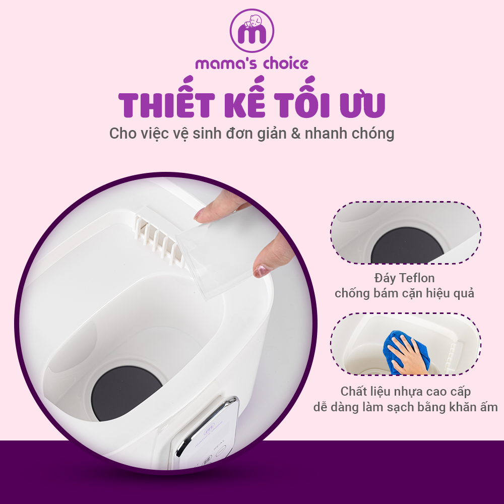 Máy Tiệt Trùng Bình Sữa Mama’s Choice 5in1 Tích Hợp Chức Năng Sấy Khô Phụ Kiện và Hâm Sữa Cho Bé, BH Chính Hãng 12 Tháng