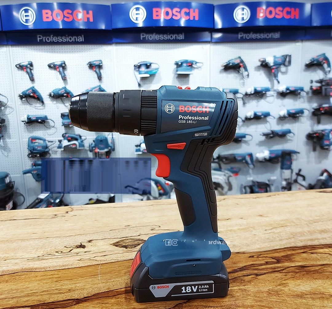 MÁY KHOAN ĐỘNG LỰC DÙNG PIN 18V BOSCH GSB 185-LI - HÀNG CHÍNH HÃNG