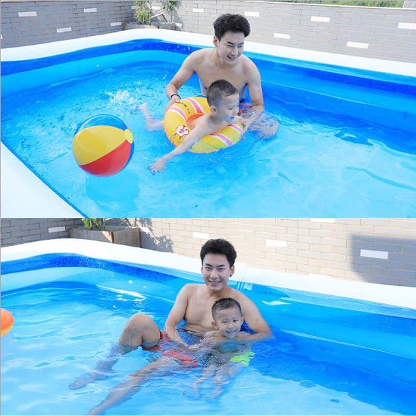 Bể bơi phao cho bé swimming pool KT 150*105*55cm (tặng kèm bơm điện)