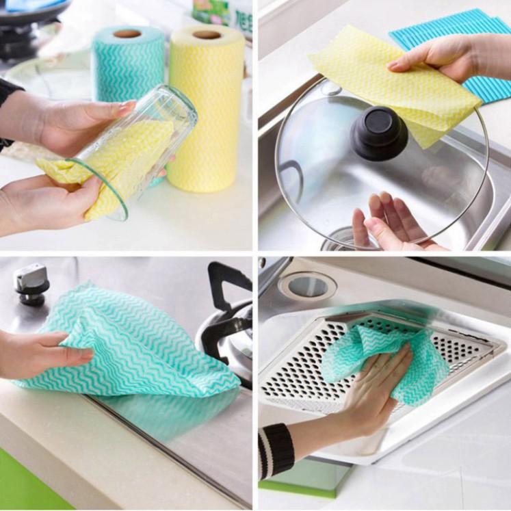 Cuộn khăn vải không dệt lau chén đĩa |