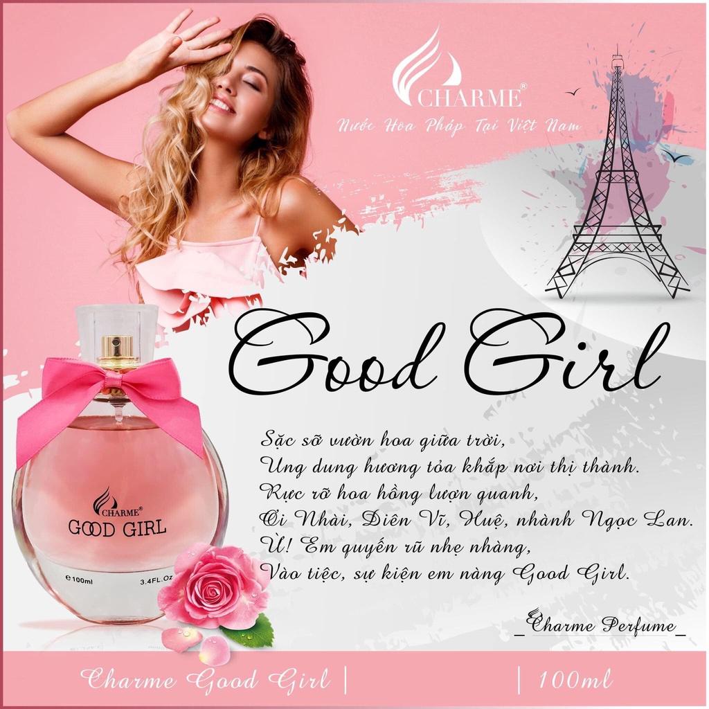 Nước hoa nữ cao cấp, Charme GoodGirl, đem đến cảm giác ly kỳ, huyền bí, khiến mọi người khám phá, 100ml