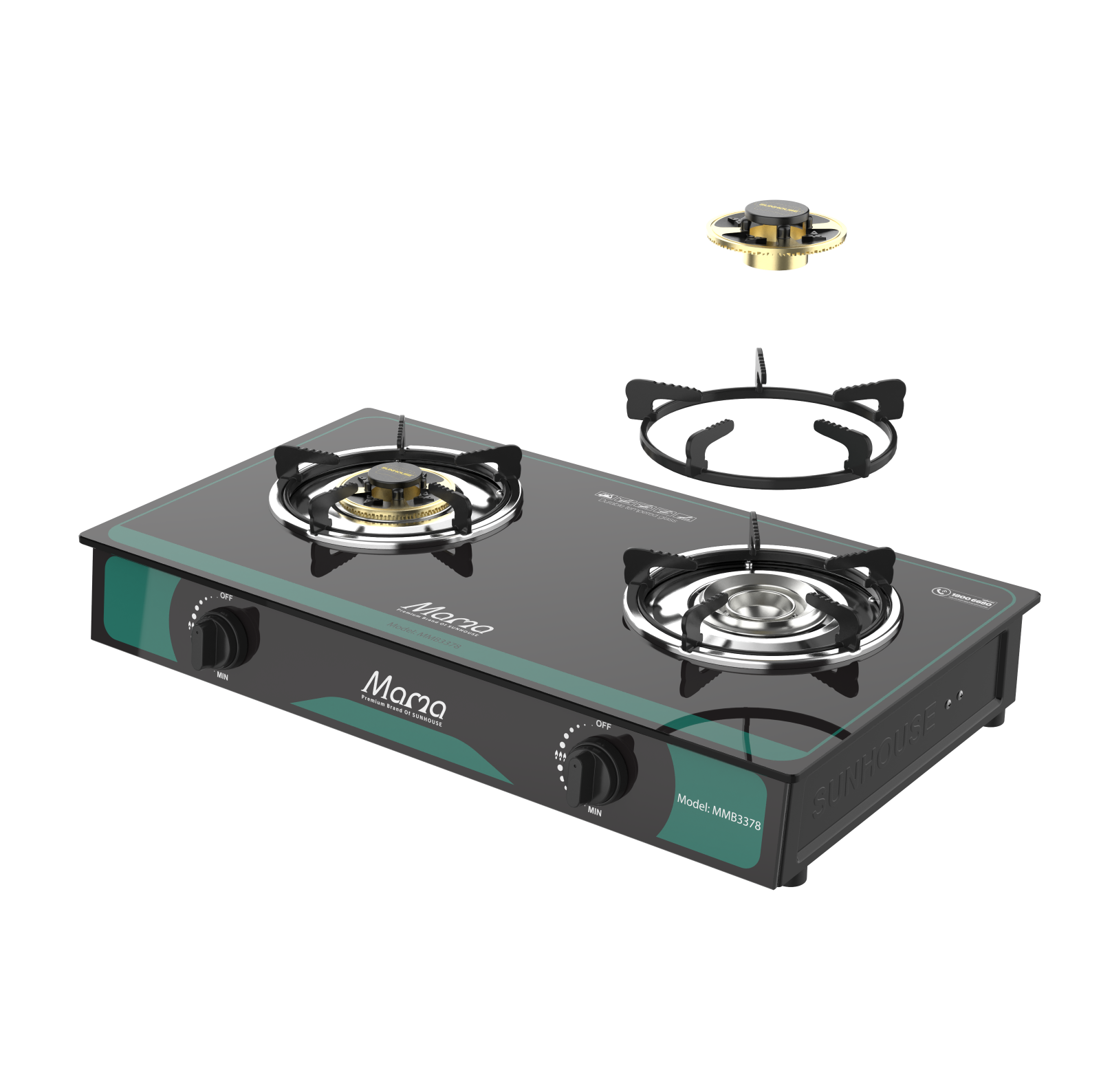 BẾP GAS DƯƠNG KÍNH SUNHOUSE MMB3378 - Hàng Chính Hãng