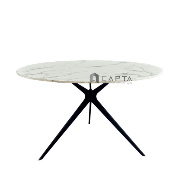 Bàn sofa 3 chân mặt đá tròn 70 cm màu tự nhiên TS0958-07E Nội thất Capta.vn
