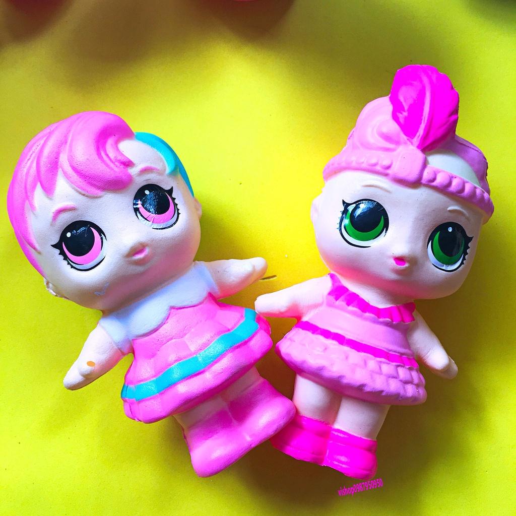 Squishy Lớn JUMBO Hình cô bé cậu bé Đồ Chơi Xốp Giảm Stress Hình mềm mịn dễ Thương đàn hồi Cho