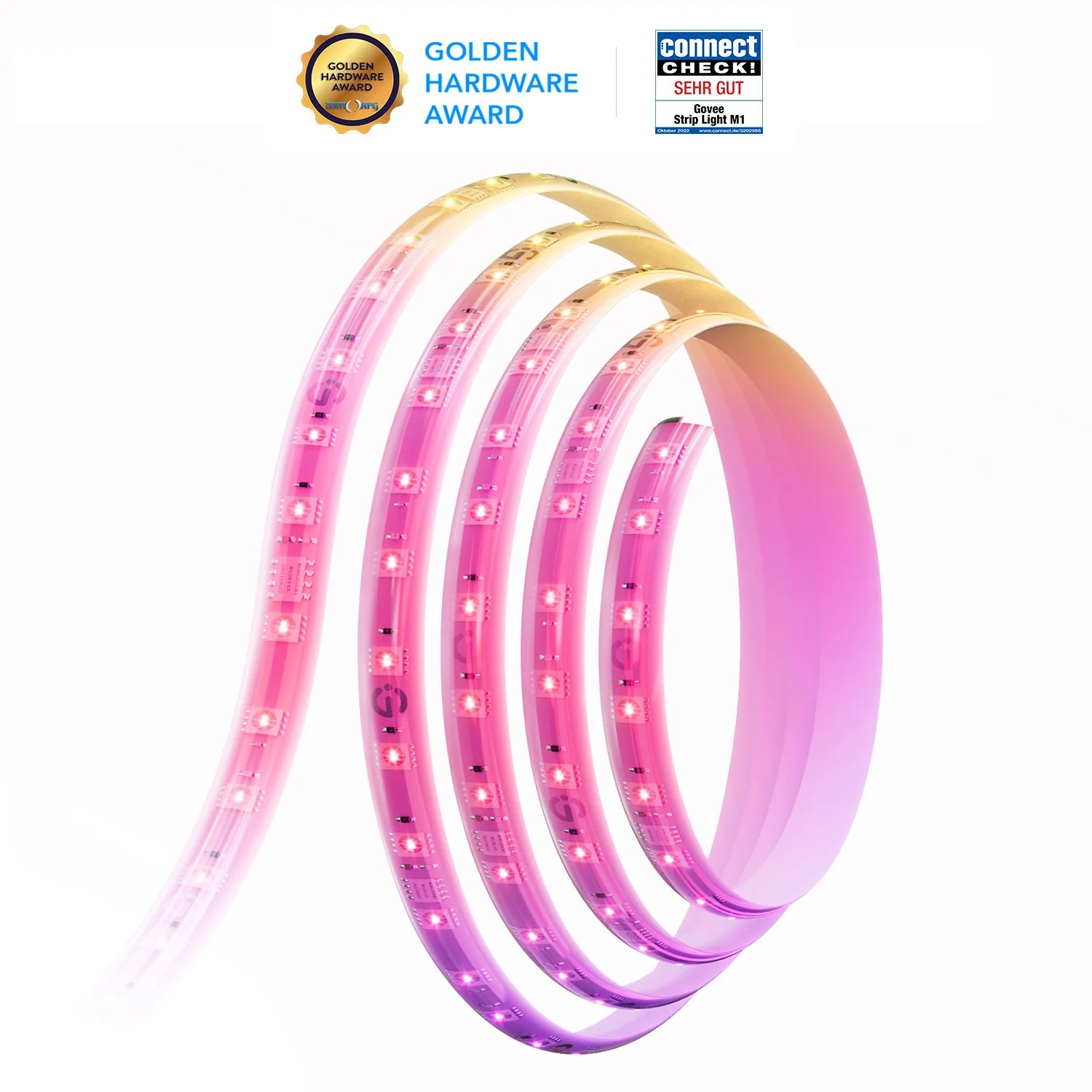 Dây đèn LED Govee LED Strip Light M1 H61E1 | 16 triệu màu RGBIC, tùy chỉnh màu sắc, kết nối dễ dàng