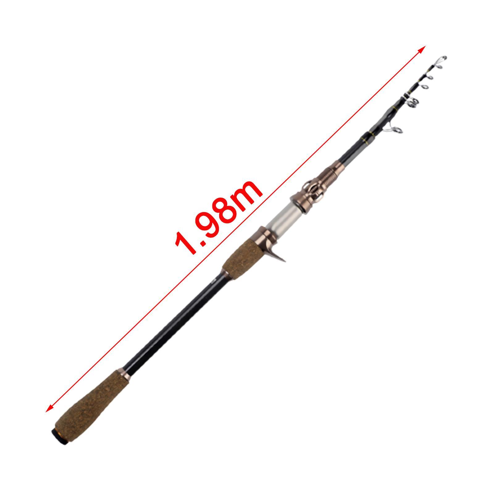 Fishing Rod, Carbon Fiber Casting Fishing Rod Lightweight Fly Fishing Rod for Bass Trout, Freshwater, Lure Fishing, Bass, Salmon