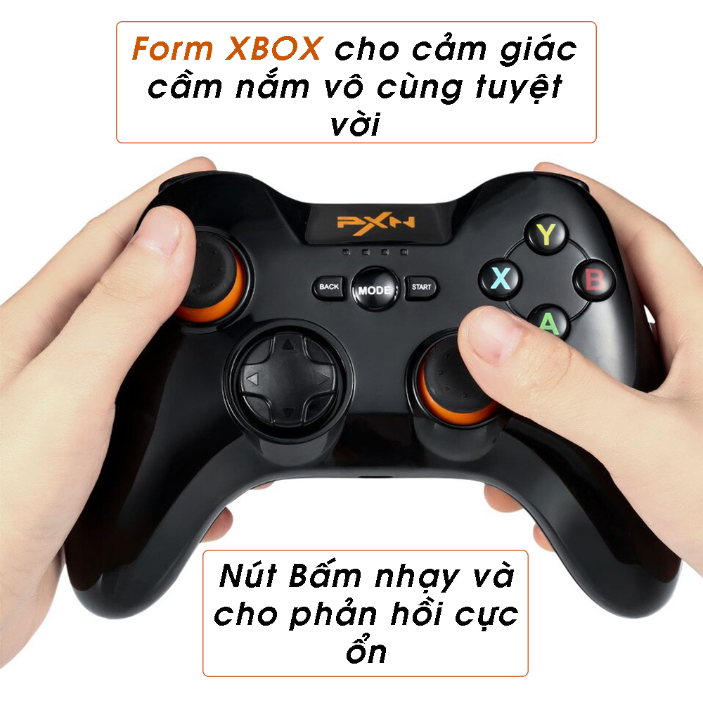 Tay Cầm Chơi Game Không Dây Có Rung PXN9603 - Hàng Chính Hãng