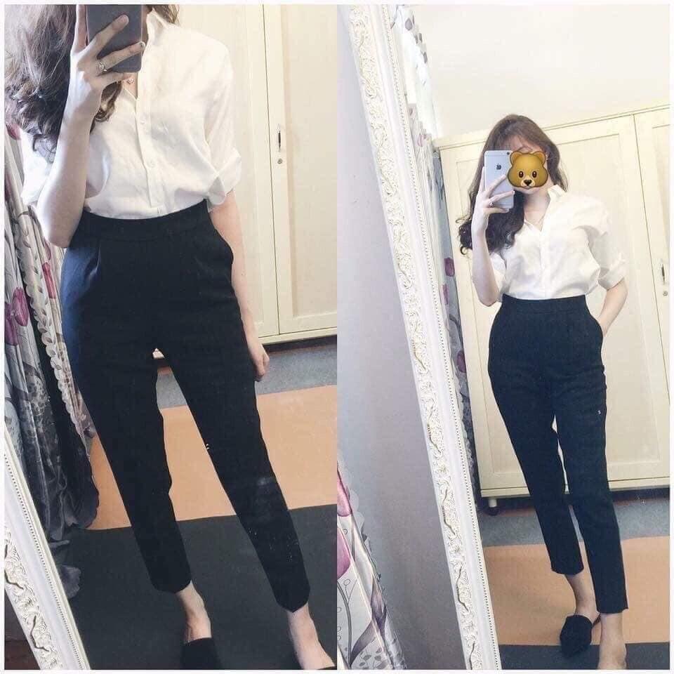 Quần Baggy Tây Cạp Chun sau Quần tây nữ công sở, học sinh đi học, đi làm, đi chơi