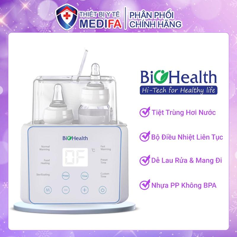 Máy hâm sữa tiệt trùng BioHealth BH9100 thiết kế sang trọng, hâm nóng đều 2 bình tiết kiệm thời gian