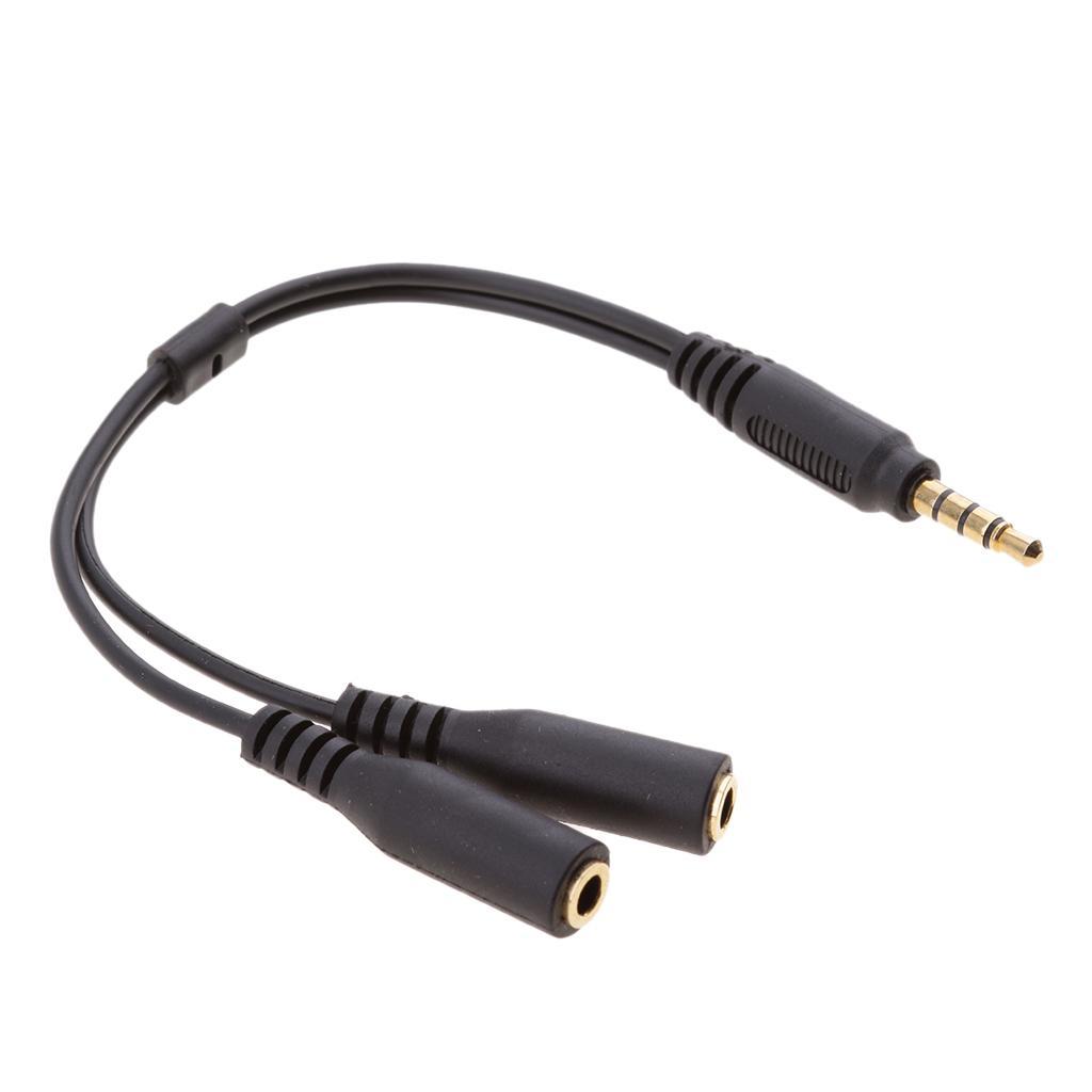 Universal 2.5mm to 3.5mm M/F Audio Adapter+3.5mm Dual Audio Adapter Cable