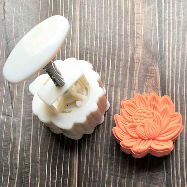 Bộ Khuôn Nén Lò Xo Trung Thu 150-180gr Hoa Cúc-Sen-Hồng 3D Đẹp Mắt