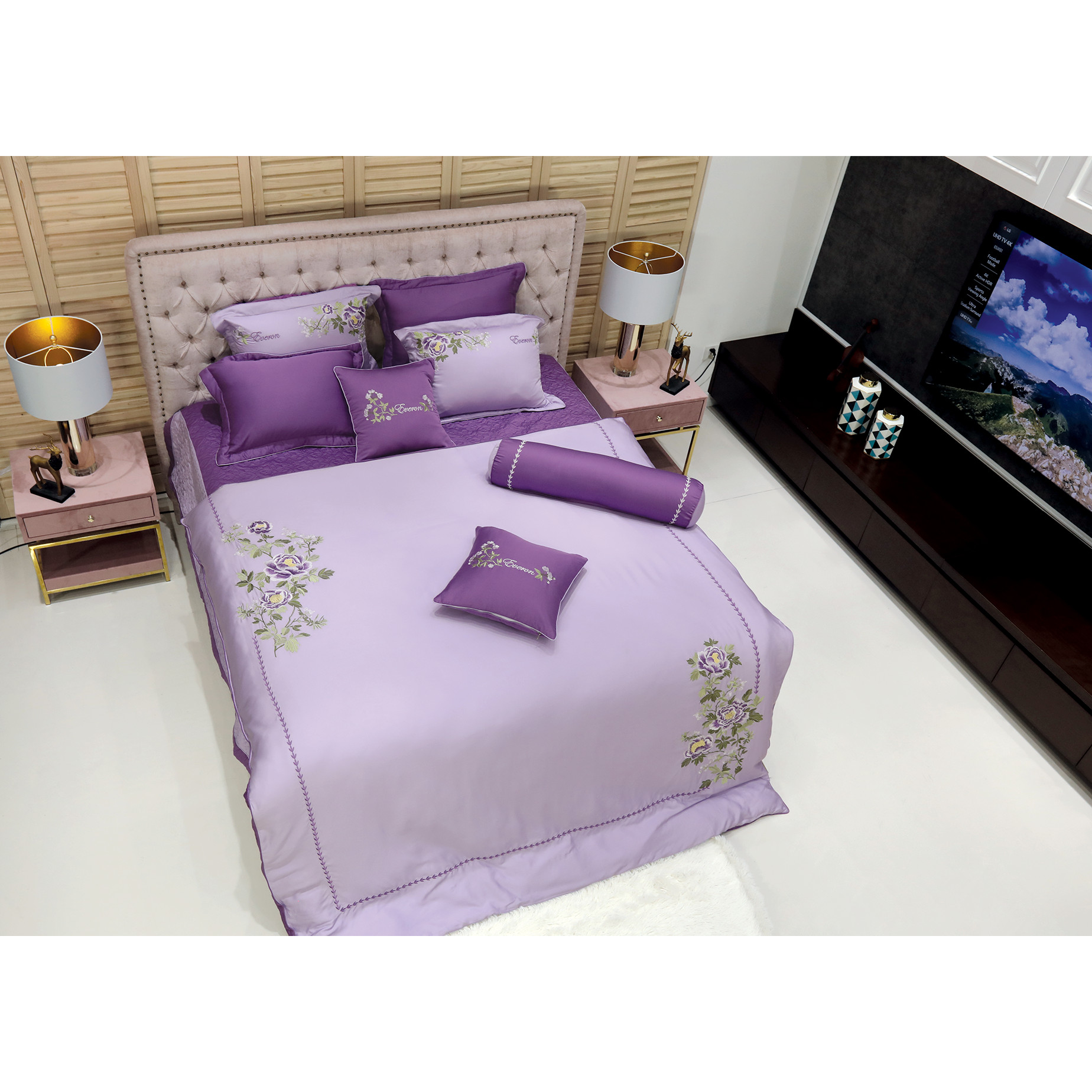 Ga chun chần + 2 vỏ gối Everon EST-20034 180*200 cm