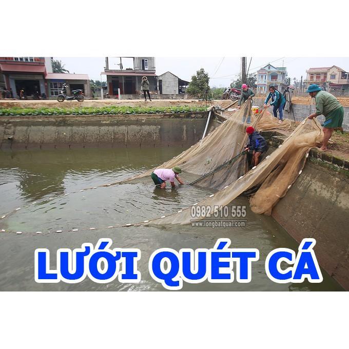 ( khuyến mại ) Lưới Quét cá - Lưới kéo cá - Lưới vét cá cao 2m dài 10m túi 4m giá rẻ ( đại hạ giá )